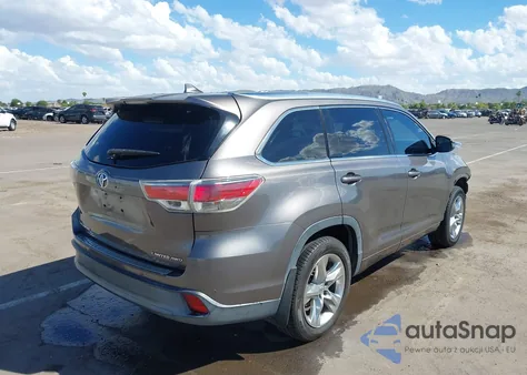 2014 Toyota Highlander Limited V6 z USA, uszkodzony, nr VIN 5TDDKRFHXES039535